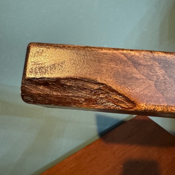 Rustic Farmhouse Wood Divided Tray / Bread Dough Bowl - Picture 3 of 7